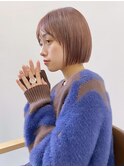 黒髪/グレーベージュ/レイヤーロング/前髪パーマ/表参道