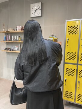 ナループロア ハチ(Nalu pu loa hachi) 地毛風カラー/aujuaトリートメント/黒髪カラー/ブルーブラック