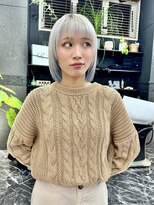 チュダック(ChuDuck)&nbsp;韓国風《ブルーシルバー》ハイトーン/ケアブリーチ/ダブルカラー