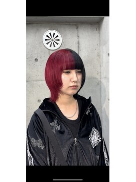 インク 渋谷(INK.) ツートン レッド×ブラック