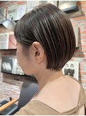 20代30代40代小顔ハンサムショートアッシュブルーブラック