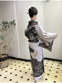 夜会巻き＆着付