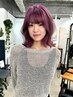 可愛らしさや女性らしい大人な雰囲気の暖色カラー+トリートメント
