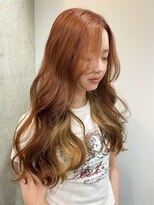 キャンバスアニュー 川崎(canvas anew.)&nbsp;ロング インナーカラー オレンジベージュ／ダブルカラー