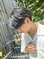 オグジュアリー 表参道(aux.) ツイストスパイラルパーマツーブロックマッシュメンズマッシュ