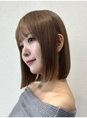 乾かしてまとまる肩ラインボブ