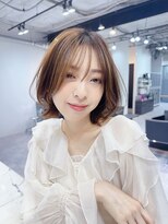 ファンナギンザ(FaNNa ginza)&nbsp;レイヤーボブ/大人ボブ/くすみベージュ/くびれボブ