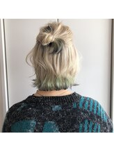 【馴染むデザインカラー】×【エンドカラー】【広島/ハイトーン/ケアブリーチ/ダブルカラー］