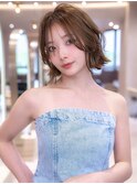 韓国レイヤー顔周りカット透明感カラー髪質改善艶髪シースルー