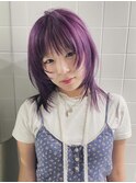 【azu】パープル　レイヤー　ブリーチ