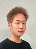 メンズハイトーンスパイキーショート