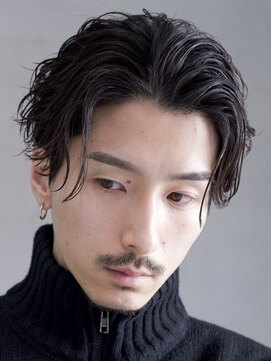 フィフス 天神大名(fifth) 天神大名メンズパーマフェザーパーマセンターパートガイルヘア