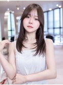韓国レイヤー顔周りカット透明感カラー髪質改善艶髪シースルー