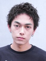 レタッチバイフィフス(RETOUCH by fifth)&nbsp;波巻きパーマメンズマッシュセンターパートツイストパーマウルフ