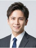 ビジネスメンズショートリクルート七三かき上げヘアツーブロック