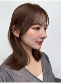 面長解消×小顔に見える顔周りカット