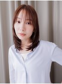 レイヤーカット/顔周りレイヤー/小顔カット/ショコラブラウンe