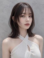 ユーフォリア 新宿通り(Euphoria)&nbsp;外ハネボブ顔周りレイヤーカットダークベージュ
