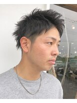 コジック ヘアアンドアイ(Cogic hair & eye)&nbsp;メンズアップバング☆黒髪暗髪ツーブロックスパイキーショート