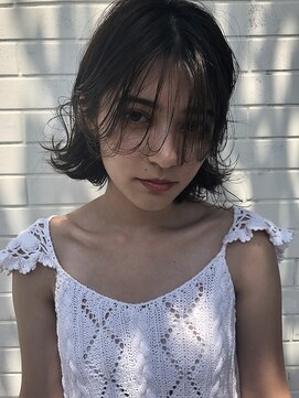 アスター(astar) 【Astar】シースルーバング 暗髪ボブ