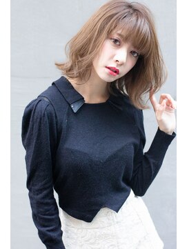 サングース(Sungoose) 外ハネミディ#小顔オリーブカラーセミウェットウェーブ