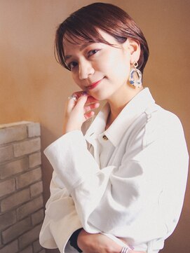 ヘアー メゾン ブレッシング(hair maison blessing) 耳かけおしゃれショートボブ