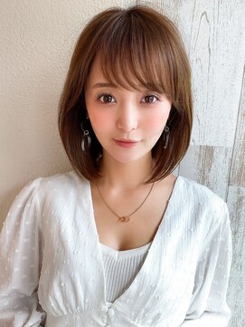 アフロート ディル(AFLOAT D'L) 大人かわいい ワンレンボブ 前下がりボブ ひし形シルエット KI