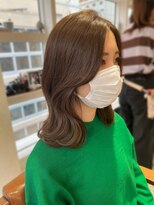 ラボヌール ヘアー エクラ(La Bonheur hair eclat) 韓国風ヘア　くびれヘア　透明感カラー　バニラベージュ