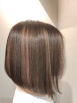 ラヤマノ ひばりが丘パルコ(La YAMANO)&nbsp;前下がりボブ/ダスティーピンク