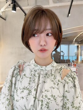 リール 銀座(R'EEL) 春におすすめ♪フェミニンショート×透けるオリーブベージュ