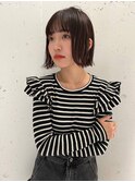 【竹之内蔵人】大人かわいいぷつっとボブ/外ハネボブ/小顔ライン