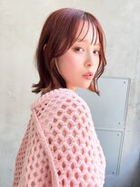 メーヴェ(Mowen) mowen×外ハネミディアム×ラフウェーブ×ピンクバイオレット