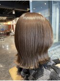 韓国ヘア 切りっぱなしボブ 顔まわりレイヤー
