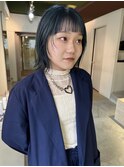 ターコイズブルー×レイヤーボブ