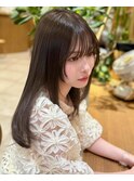 大人可愛い＊レイヤーロング＊前髪あり＊姫カット