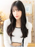 パープルブラック韓国風レイヤーロングc5戸田公園20代30代40代