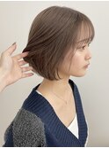 ボブカット 透明感カラー  オリーブグレージュ【maiko】