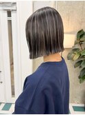 ミニボブ/ハイライト/オリーブグレージュ/20代30代mn12