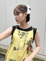 ヌープヘアーアイス(NUUP.hair ici)&nbsp;ボブアレンジ♪おしゃれリボンアレンジ結婚式◎二次会