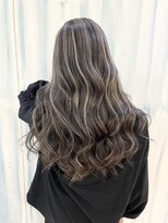 アップ(A+hair) ハイライトカラーミルクティーケアブリーチ白髪ぼかし髪質改善