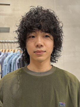 サップ 吹田店(Sup) ミディアムウルフ/波巻きパーマ/スパイラルパーマ/メンズパーマ