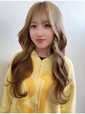 韓国風ロングレイヤー/キャラメルベージュ