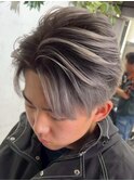 xバレイヤージュ/ホワイトグレージュ/レイヤーカット