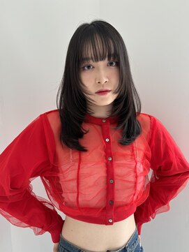 シクネ 新潟駅 万代(SHICUNE) 【新潟/万代】ハッシュカット　レイヤー　ミディアムレイヤー