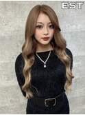 レミー100%/53cm☆シールエクステ60枚+ブリーチカラー