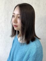 ナチュラルな艶感☆ワンレングスボブ