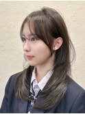 韓国風/レイヤー/前髪カット/オリーブ/透明感/ハッシュカット