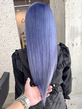 ラニヘアサロン(lani hair salon) ブルーカラー/ブリーチ/くすみブルー/ニュアンスカラー