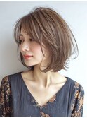 似合わせショートボブ白髪ぼかし脱白髪染め30代40代50代60代♪