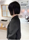 久保田)ぱつっと切りっぱなしボブグレージュぷつっとカット
